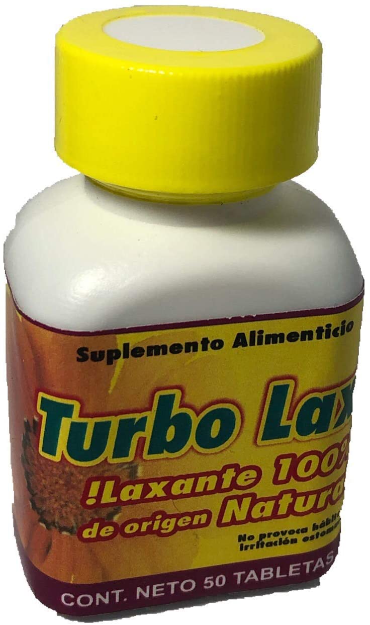 TURBO LAX LAXANTE 50 TABLETAS 100% natural Alivio del Extreñimiento