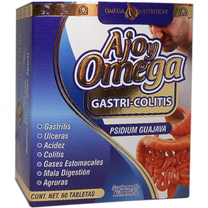 Gastri colitis ajo y omega 60 tabletas Gastri-Colitis Auxiliar en Acidez,  Ulceras