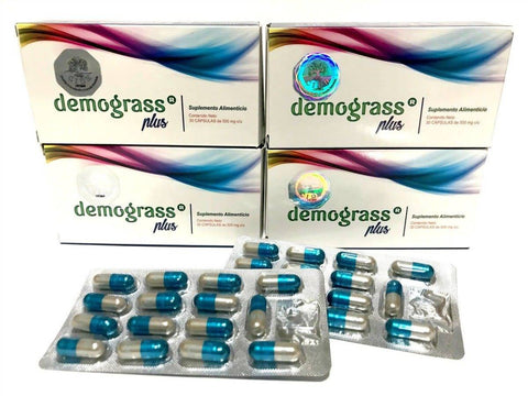 4 pack- Demograss Plus 120 Capsules Natural Dietary Supplement New Version EXP 2024